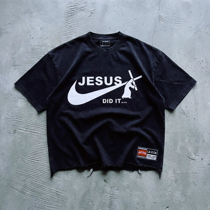 Jesus Did It Cropped Graphic Tee(COMING SOON)
